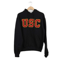 USC Trojan Basics Heritage Black Tackle Twill Fleece Hoodie